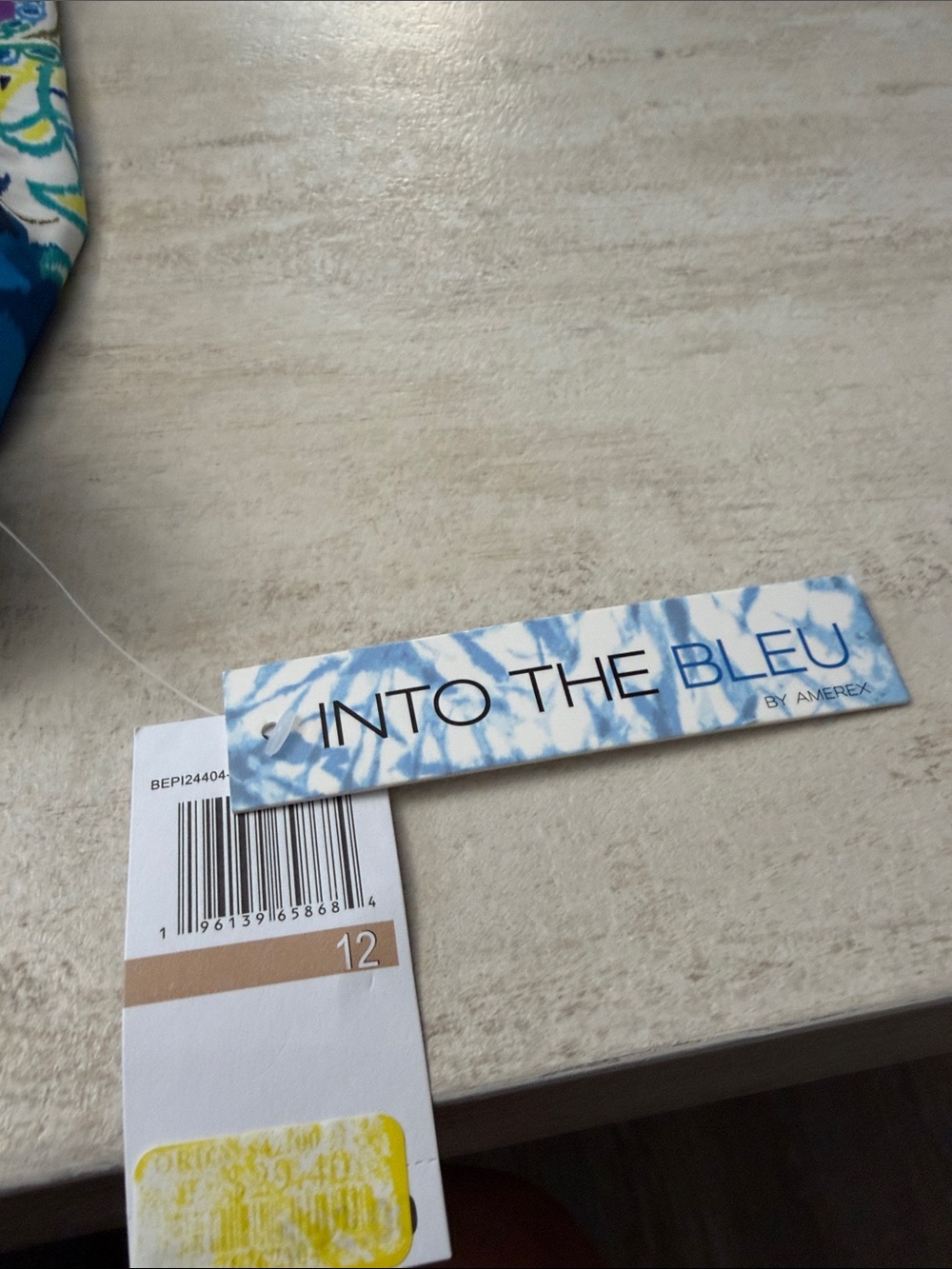 NWT! Into the Bleu tankini top. Tie back detail. 12 - Picture 3 of 10
